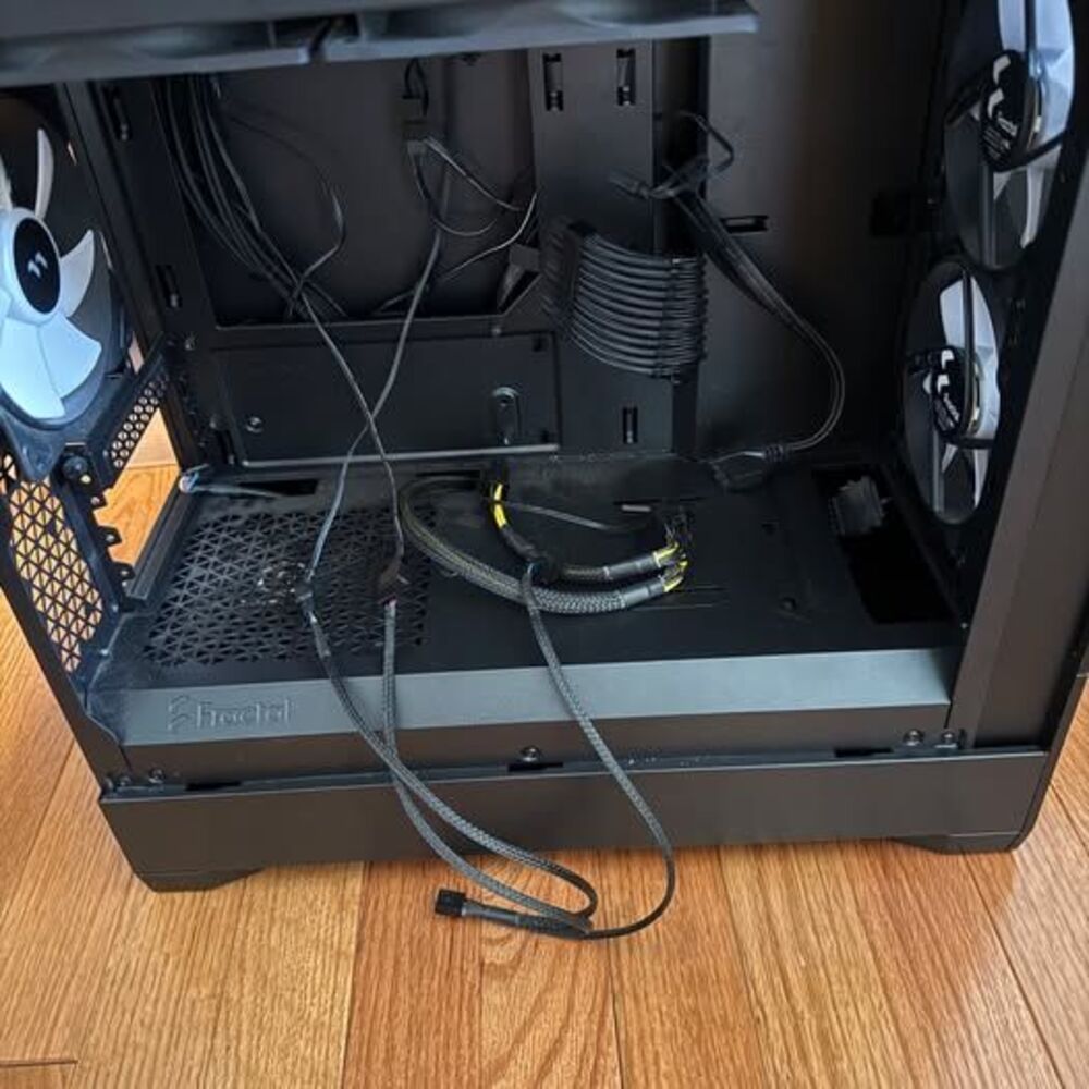 Premium High-Airflow PC Bundle: Fractal Pop Air Case + 80+ GOLD PSU 5X RGB FANS